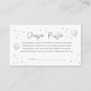 Watercolor Vespa Goose Baby Shower Diaper Ruffle Enclosure Card