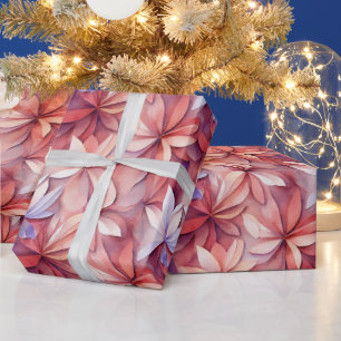 Watercolor Vibrant Painted Spring Flowers Wrapping Paper