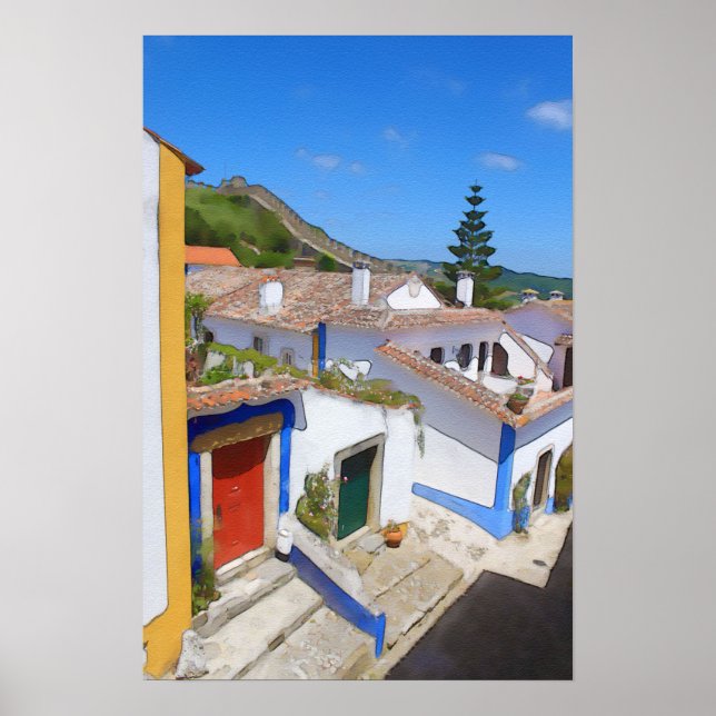 Watercolor village poster (Front)