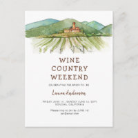 Watercolor Vineyard Bachelorette weekend 