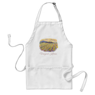 Watercolor Vineyard Landscape Standard Apron