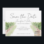 Watercolor Vineyard Winery Save the Date Invitation<br><div class="desc">This custom winery Save the Date is perfect for a rustic wedding! It features hand painted watercolor vineyards that gives it a one of a kind feel. Complete with a modern script paired with a classic font,  these invitations are sure to make your guests smile.</div>
