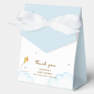 Watercolor Vintage Aviator Airplane Baby Shower Favour Box