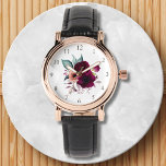 Watercolor Vintage Boho Purple Flowers Floral Watch<br><div class="desc">Add boho charm to your style with our Watercolor Vintage Boho Purple Flowers Floral Watch! Suitable for retro art and flower lovers.</div>