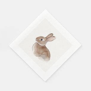 Watercolor Vintage Bunny Napkin