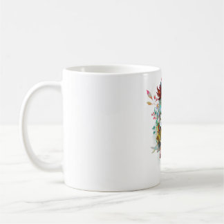 Watercolor vintage flowers  coffee mug