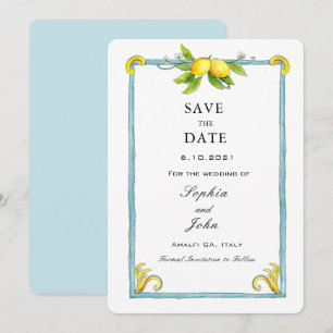 Watercolor Vintage Lemon save the date