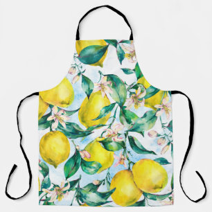 Watercolor vintage seamless pattern,branch of fres apron