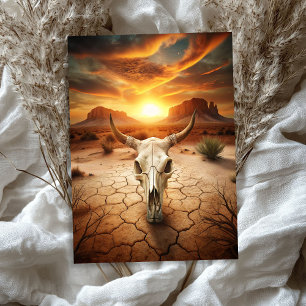 Watercolor vintage skull in a prairie wild west  tissue paper