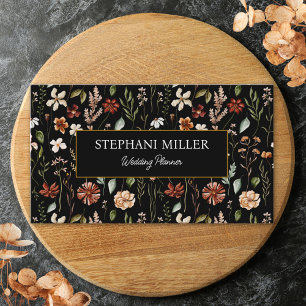 Watercolor Vintage Wildflower Floral Meadow Business Card