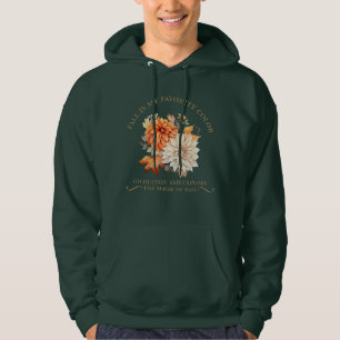 Watercolor vintage wildflowers fall autumn quotes hoodie