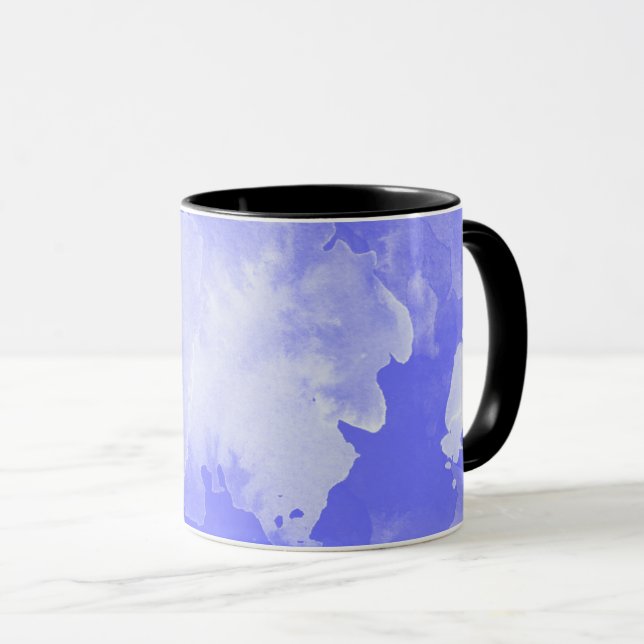 watercolor violet pattern mug (Front Right)