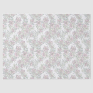 Watercolor Violet Purple Floral Wreath Tissue Paper
