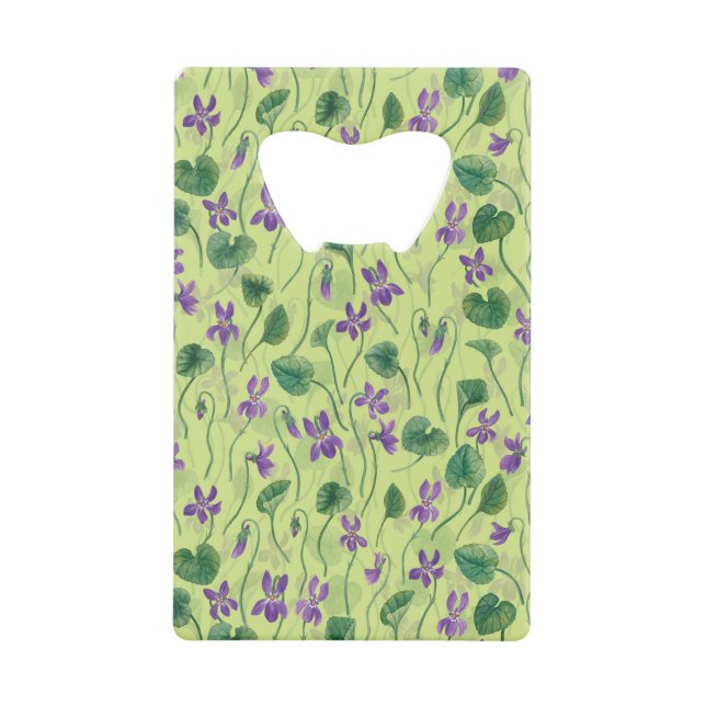 Watercolor violets on honey dew (Front)