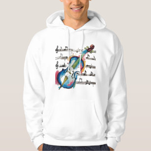 Watercolor Violin Men's Basic Hoodie