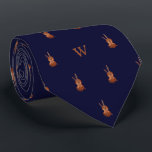 Watercolor Violin Monogram Initial Midnight Blue Tie<br><div class="desc">Elevate your ensemble with our Watercolor Violin Tie, a striking tribute to the symphonic allure of this timeless instrument. This tie isn't merely an accessory; it's a visual masterpiece, tailored for violinists, musicians, orchestra players, and music lovers who appreciate the enchanting melodies of the violin. The meticulously crafted watercolor violin...</div>