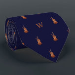 Watercolor Violin Monogram Initial Midnight Blue Tie<br><div class="desc">Elevate your ensemble with our Watercolor Violin Tie, a striking tribute to the symphonic allure of this timeless instrument. This tie isn't merely an accessory; it's a visual masterpiece, tailored for violinists, musicians, orchestra players, and music lovers who appreciate the enchanting melodies of the violin. The meticulously crafted watercolor violin...</div>