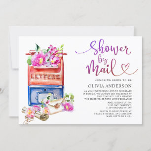 Watercolor Virtual Bridal Shower by Mail Invitation
