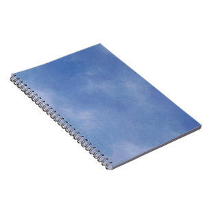Watercolor Vista Blue Pattern Notebook