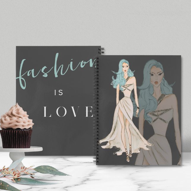 Watercolor Vogue Fashion Model Illustration Notebook (Creator Uploaded)