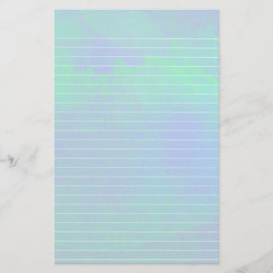 Watercolor Wahes of Blue and Green Lined Paper