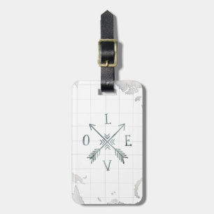 Watercolor Wanderlust Adventure III   Love Luggage Tag