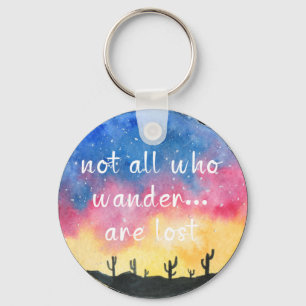 Watercolor Wanderlust Keychain