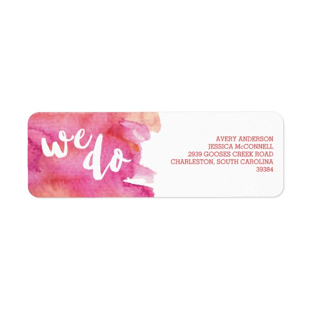 Watercolor Warm Romance Wedding (Front)