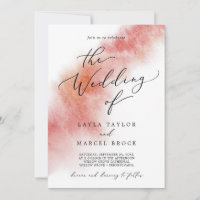 Watercolor Wash | Apple Red Wedding