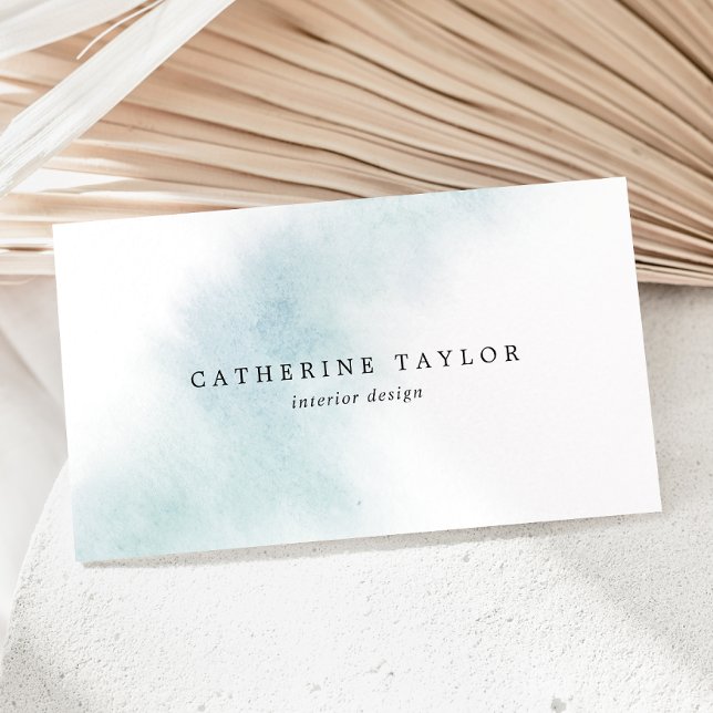 Watercolor Wash | Blue Business Card (Creator Uploaded)