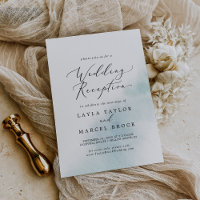 Watercolor Wash | Blue Wedding Reception