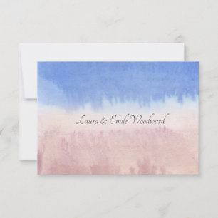 Watercolor Wash Couple Newlyweds Personalised Card