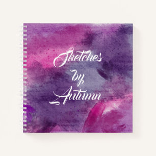 Watercolor Wash Customisable sketchbook Notebook