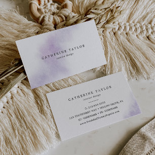 Watercolor Wash Purple Business Card