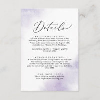 Watercolor Wash | Purple Details Enclosure Card