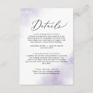 Watercolor Wash   Purple Details Enclosure Card