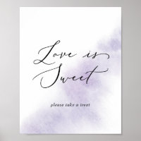 Watercolor Wash | Purple Love Is Sweet Wedding