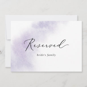 Watercolor Wash   Purple Reserved Sign