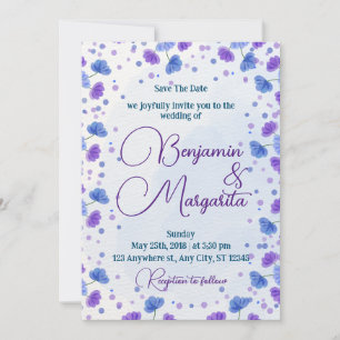 Watercolor Wash Purple The Wedding Invitation