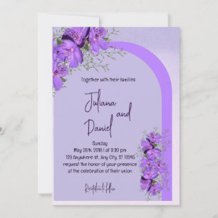 Watercolor Wash Purple The Wedding Invitation