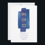 Watercolor Wash Save The Date Card - Navy<br><div class="desc">A save the date card features watercolor wash background and modern typography.</div>