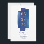 Watercolor Wash Save The Date Card - Navy<br><div class="desc">A save the date card features watercolor wash background and modern typography.</div>
