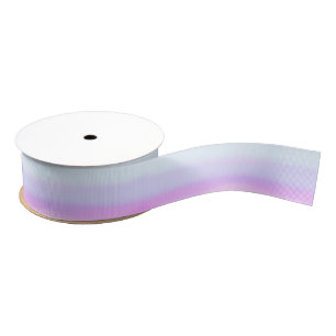 Watercolor Wash Striped Cool Blue Purple Magenta Grosgrain Ribbon
