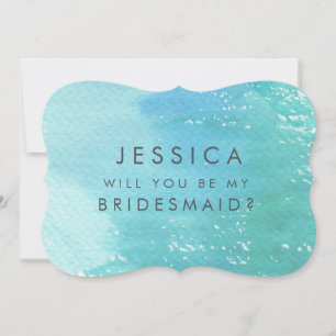 Watercolor Wash Will You Be My Bridesmaid? Invitation