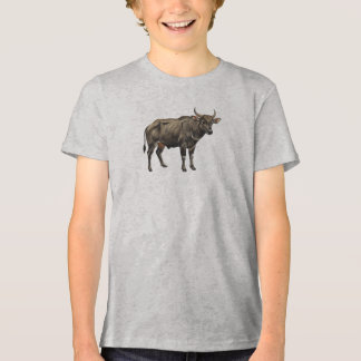 Watercolor Water Buffalo Illustration Tri-Blend Shirt