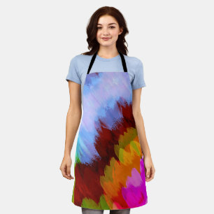 Watercolor waterfall, nature 2 apron