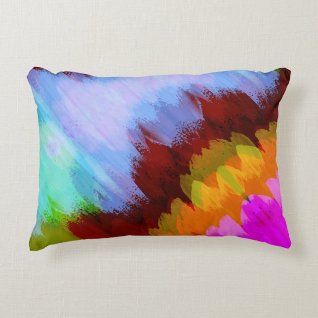 Watercolor waterfall, nature 2 decorative cushion (Front)