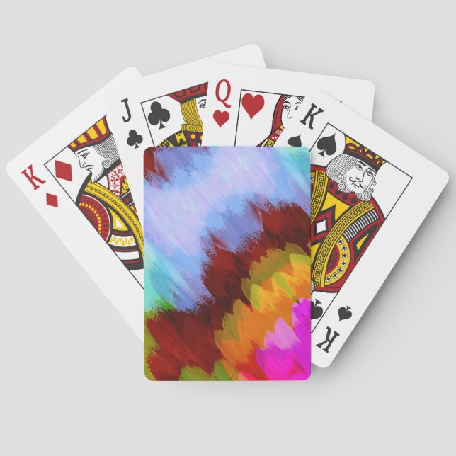 Watercolor waterfall, nature 2 playing cards (Back)