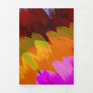 Watercolor waterfall, nature 2 Tri-Fold holiday card