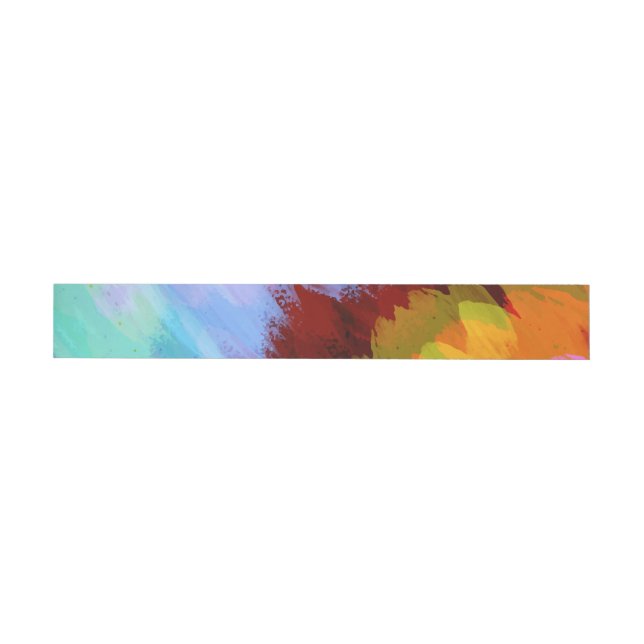Watercolor waterfall, nature 2 wrap around label (Individual)